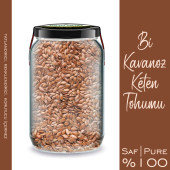 Bi Kavanoz Chia Tohumu + Bi Kavanoz Keten Tohumu 660 cc'lik 2 Adet Cam Kavanoz Saf Katkısız Taze - 3