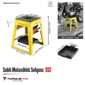 Torque-MX Sabit Motosiklet Sehpası SS2 Sarı - 5
