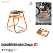 Torque-MX Katlanabilir Motosiklet Sehpası SS3 Turuncu thumbnail 5