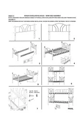 ARGİMO Zambak Yavrulu Genç Çocuk Odası Metal Siyah Ranza Ve Karyola 90x200 Yatak Ölçülü - 8