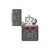 Zippo Çakmak 49300 Armor Crystal Skull Design Lighter - 3