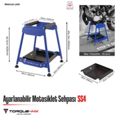 Torque-MX Ayarlanabilir Motosiklet Sehpası SS4 Lacivert thumbnail 5