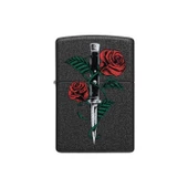 Zippo Çakmak 49778 Rose Dagger Tattoo Design - 4