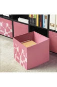 Dröna Kutu, Pembe 33x38x33 cm Düzenleyici Kutu Ev Düzeni Düzenleme Saklama Kutusu Kare - 1
