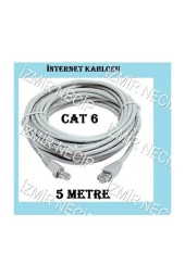 5m Mt Internet Kablosu Cat6 Kaliteli Sağlam Kablo Pc Modem Arası - 1