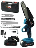 Germany Style 2568VFX Premium Çift Akülü Şarjlı Dal Budama Dal Kesme Testeresi Çift Pala Çift Zincir - 1