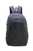 Klinkır Okul Çantası Hafif Yağmur Geçirmez Kumaş Çok Cepli Unisex Sırt Çantası 41*27 Cm Lise Çanta - 5