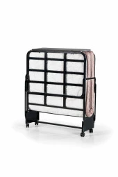 Miranda Tek Kişilik 90x190 Katlanır Siyah Somya Ek Yatak - 2