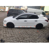 Citroen C Elysee Yan Marşpiyel Takımı - Fiber - Boyasız  Uyumlu - 1