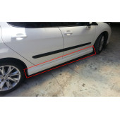 Peugeot 308 Yan Marşpiyel Takımı - Plastik - Parlak Siyah - 1