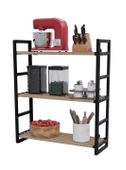 3 Katı Siyah Kitaplık & Ayakkabılık, Banyo, Mutfak, Oyuncak Dolabı Raf SW-5003 - 4