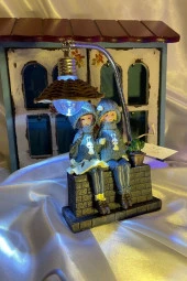 Bankta Oturan Led Işıklı Kanka Kız lar Sevgililer Günü thumbnail 3