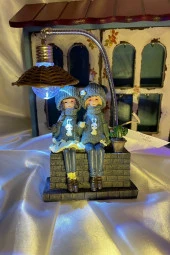 Bankta Oturan Led Işıklı Kanka Kız lar Sevgililer Günü thumbnail 5