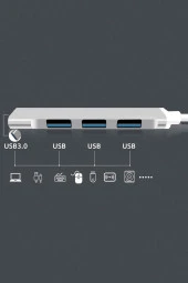 TrkTech USB 3.0 HUB 4 Girişli Usb Çoğaltıcı Usb 3.0 Hub 4 Ports thumbnail 3