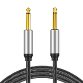 Gitar anfi ara bağlantı kablosu 6,35mm mono TS jaklı kablo 5m thumbnail 1