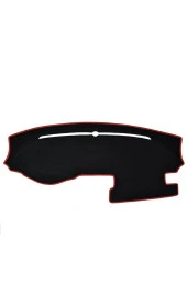 Volvo S40 2008-2012 Modelleri Için Uygun Torpido Koruma Halısı Siyah Kenar Renk Kırmızı - 1