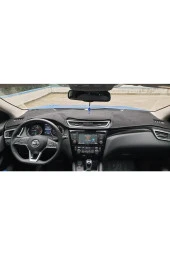 Nissan Qashqai 2013+ Modelleri Için Uygun Torpido Koruma Halısı Siyah Kenar Renk Siyah - 1
