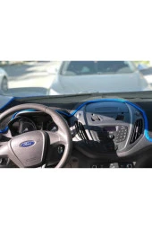 Ford Courier 2013-2020 Ekransız Modelleri Için Uygun Torpido Koruma Halısı Siyah Kenar Renk Mavi thumbnail 2