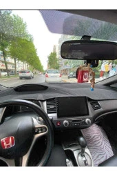 Honda Civic Fd6 Modelleri Için Uygun Torpido Koruma Halısı Siyah Kenar Renk Siyah thumbnail 2