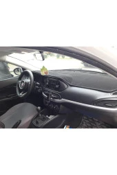 Fiat Egea 2015-2020 Ekransız Modelleri Için Uygun Torpido Koruma Halısı Siyah Kenar Renk Siyah thumbnail 2