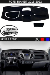 Ford Transit 2015-2022 İçin Uygun Torpido Koruma Halısı Siyah Kenar Renk Siyah thumbnail 1