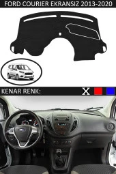 Ford Courier Ekransız 2013-2020 İçin Uygun Torpido Koruma Halısı Siyah Kenar Renk Siyah thumbnail 1