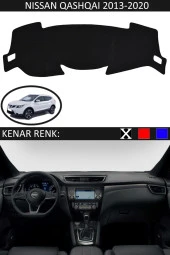 Nissan Qashqai 2013-2020 Için Uygun Torpido Koruma Halısı Siyah Kenar Renk Siyah - 1