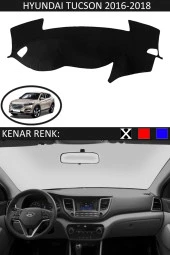 Hyundai Tucson 2016-2018 Için Uygun Torpido Koruma Halısı Siyah Kenar Renk Siyah thumbnail 1