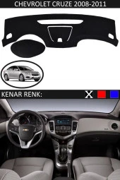 Chevrolet Cruze 2008-2011 Için Uygun Torpido Koruma Halısı Siyah Kenar Renk Siyah thumbnail 1