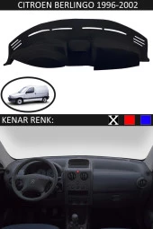 Citroen Berlingo 1996-2002 Modelleri Için Uygun Torpido Koruma Halısı Siyah Kenar Renk Siyah thumbnail 1