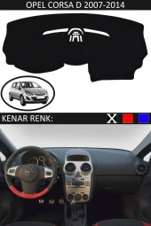 Opel Corsa D 2007-2014 Için Uygun Torpido Koruma Halısı Siyah Kenar Renk Siyah thumbnail 1