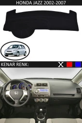 Honda Jazz 2002-2007 Için Uygun Torpido Koruma Halısı Siyah Kenar Renk Siyah thumbnail 1
