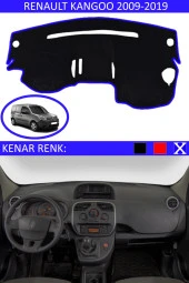 Renault Kangoo 2009-2019 Için Uygun Torpido Koruma Halısı Siyah Kenar Renk Mavi - 1