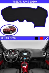 Nissan Juke 2010+ Için Uygun Torpido Koruma Halısı Siyah Kenar Renk Mavi thumbnail 1
