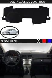 Toyota Avensis 2003-2009 Için Uygun Torpido Koruma Halısı Siyah Kenar Renk Siyah thumbnail 1