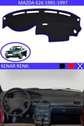 Mazda 626 1991-1997 Için Uygun Torpido Koruma Halısı Siyah Kenar Renk Mavi thumbnail 1