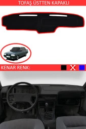 Tofaş Üstten Kapaklı Için Uygun Torpido Koruma Halısı Siyah Kenar Renk Kırmızı thumbnail 1