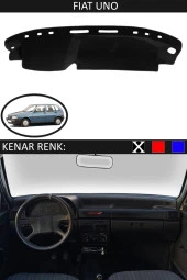 Fiat Uno Için Uygun Torpido Koruma Halısı Siyah Kenar Renk Siyah thumbnail 1