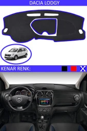 Dacia Lodgy Modelleri Için Uygun Torpido Koruma Halısı Siyah Kenar Renk Mavi thumbnail 1