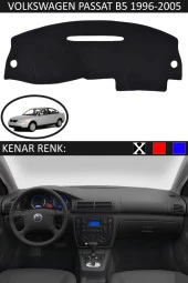 Volkswagen Passat B5 1995-2005 Için Uygun Torpido Koruma Halısı Siyah Kenar Renk Siyah thumbnail 1