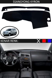 Ssangyoung Kyron Için Uygun Torpido Koruma Halısı Siyah Kenar Renk Siyah thumbnail 1