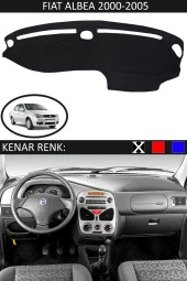 Fiat Albea 2000-2005 Modelleri Için Uygun Torpido Koruma Halısı Siyah Kenar Renk Siyah - 1