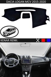 Dacia Logan Mcv 2015-2020 Için Uygun Torpido Koruma Halısı Siyah Kenar Renk Siyah thumbnail 1