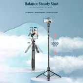 Torima L16 Çok Amaçlı Tripod Selfie Kumandalı 153 Cm Anroid İos Go Pro Uyumlu - 3
