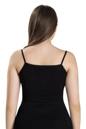 Jiber 508 Kadın Dantelli Pamuklu Likralı İp Askılı Atlet - 1