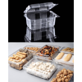 Plastik Saklama Kabı 1000 gr 100'lü Yüksek Kapaklı Bombe Plastik Kurabiye Kabı Şeffaf Sızdırmaz Kap - 2