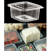 Plastik Saklama Kabı 500 gr 100'lü Kapaklı Sızdırmaz Kap Şeffaf Kullan At Kase - 1