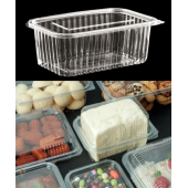 Plastik Saklama Kabı 2000 gr 100'lü Kapaklı Sızdırmaz Kap Şeffaf Kullan At Kase - 1