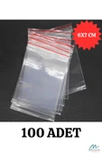 Kilitli Torba 6x7 Cm 100'lü Kilitli Buzdolabı Poşeti Şeffaf Kilitli Poşet Kilitli Saklama Poşeti - 1
