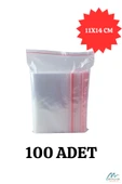 Kilitli Torba 11x14 Cm 100'lü Kilitli Buzdolabı Poşeti Şeffaf Kilitli Poşet Kilitli Saklama Poşeti - 1